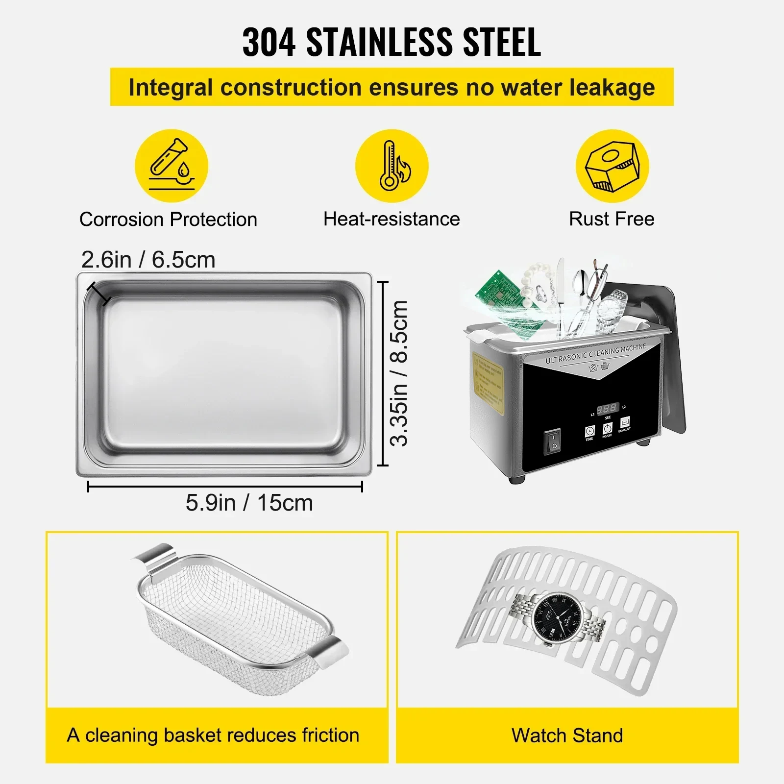 SIHAO Ultrasonic Cleaner Stain - Home Appliances ulasan dan harga