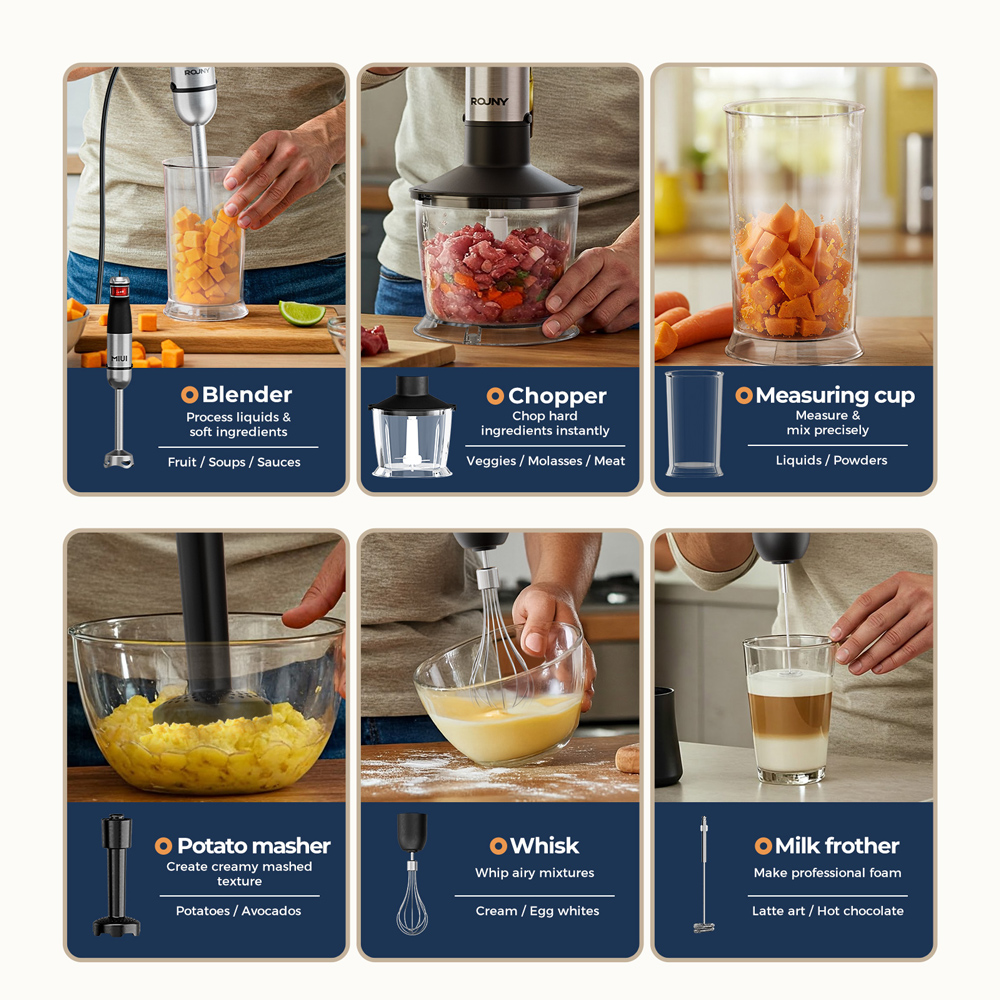 Electric Hand Held Stick Blend - Immersion Hand Blender Set ulasan dan harga
