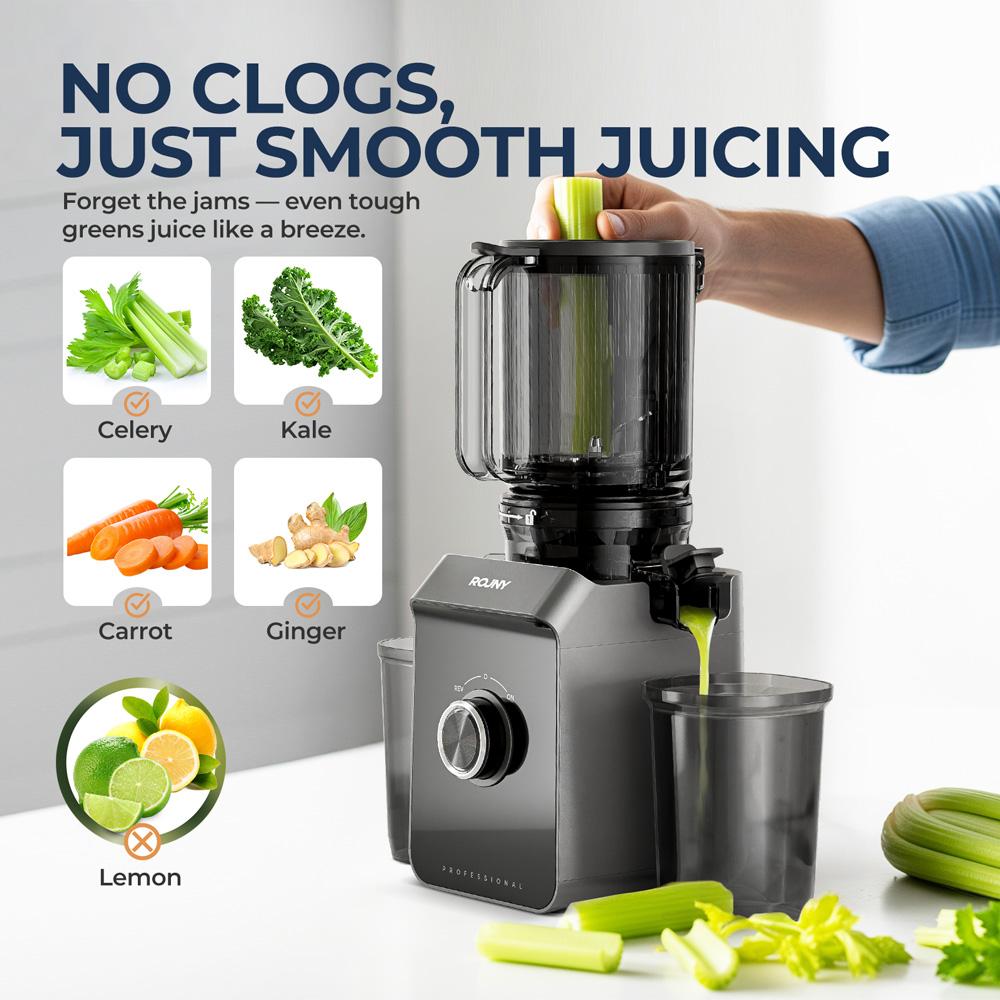 ROUNY Cold Press Extractor wit - Electric Slow Juicer Cold Press ulasan dan harga